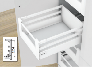 Внутренний TANDEMBOX antaro M - высота D, 2 релинга (270 мм) AI2D27